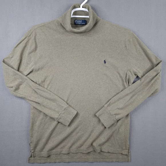 Polo Ralph Lauren Other - Polo Ralph Lauren Mens Large Olive Green Long Sleeve Turtleneck Pullover Sweater